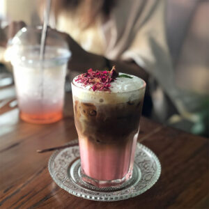 Pistachio Rose Latte